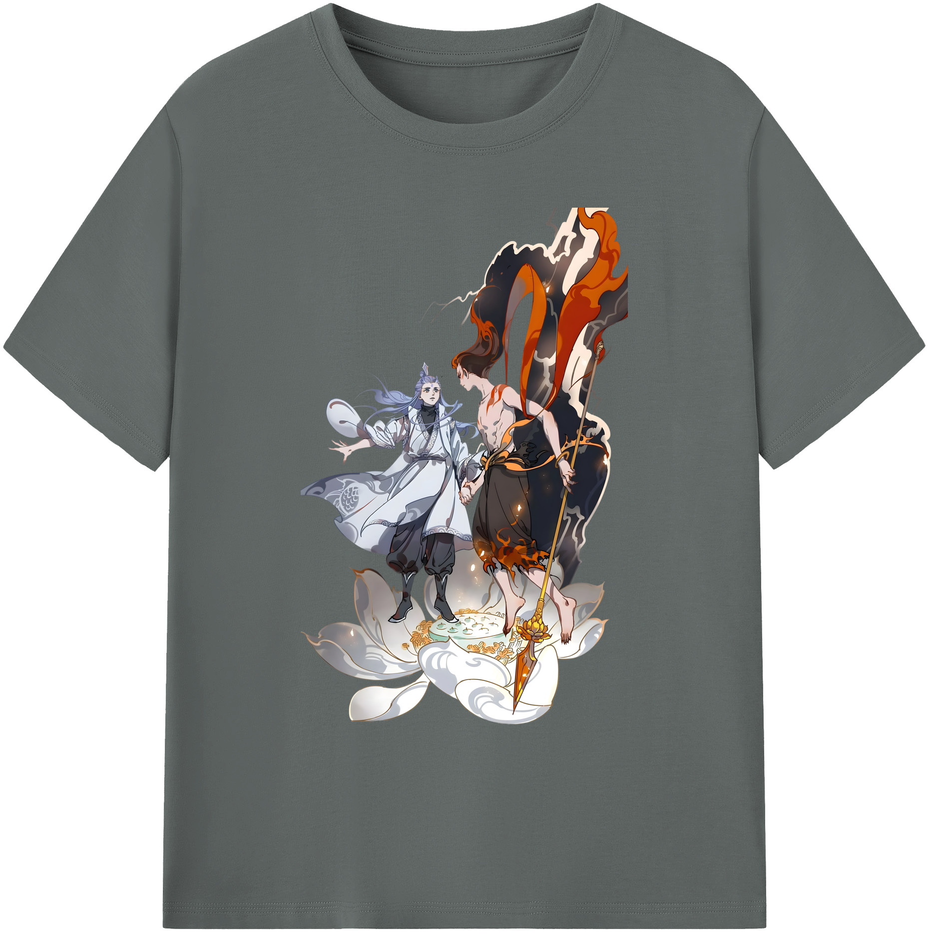 （画像用） Ne Zha 2 ナタ 魔童の大暴れ 綿100％ メンズ半袖Tシャツ｜肌触りやわらか＆通気性